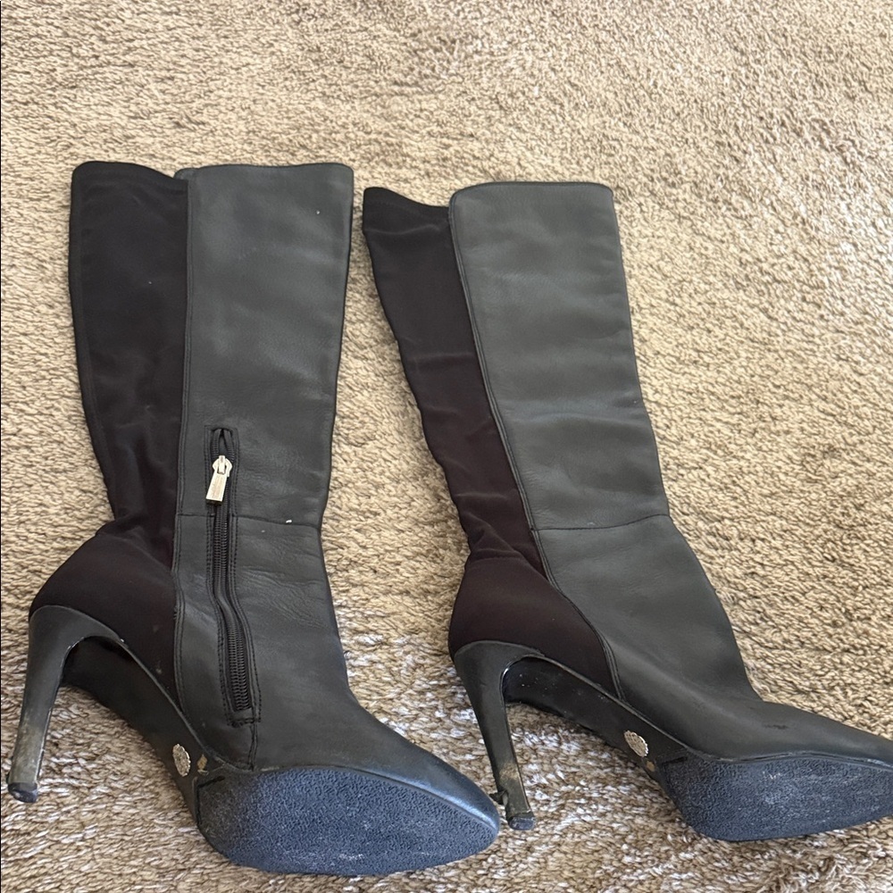 Vince Camuto Black Heeled Boots - Picture 3 of 4